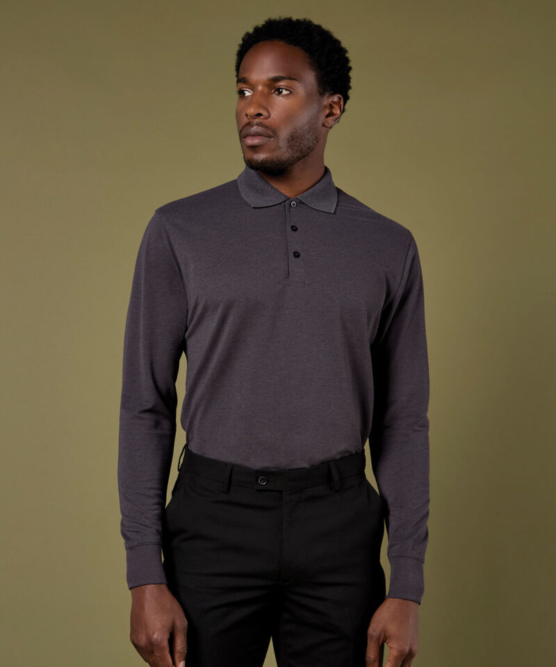 Kustom Kit Long Sleeve Poly/Cotton Pique Polo Shirt