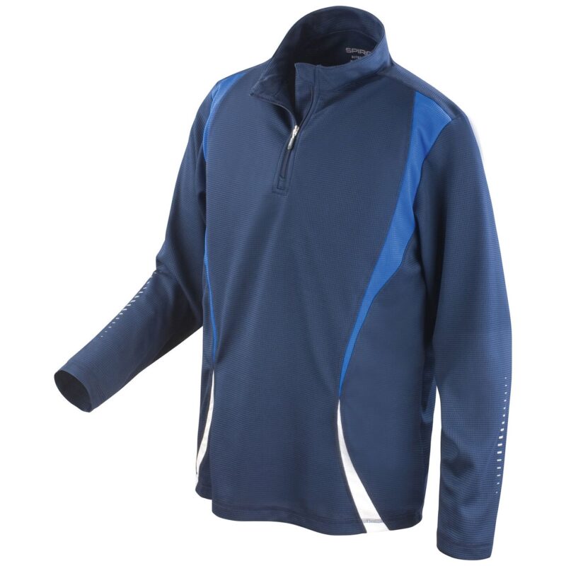 Spiro Unisex Zip Neck Trial Training Top