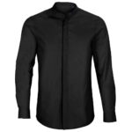 NEOBLU Bart Mao Collar Long Sleeve Poplin Shirt