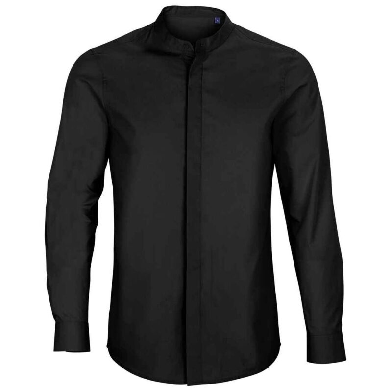 NEOBLU Bart Mao Collar Long Sleeve Poplin Shirt