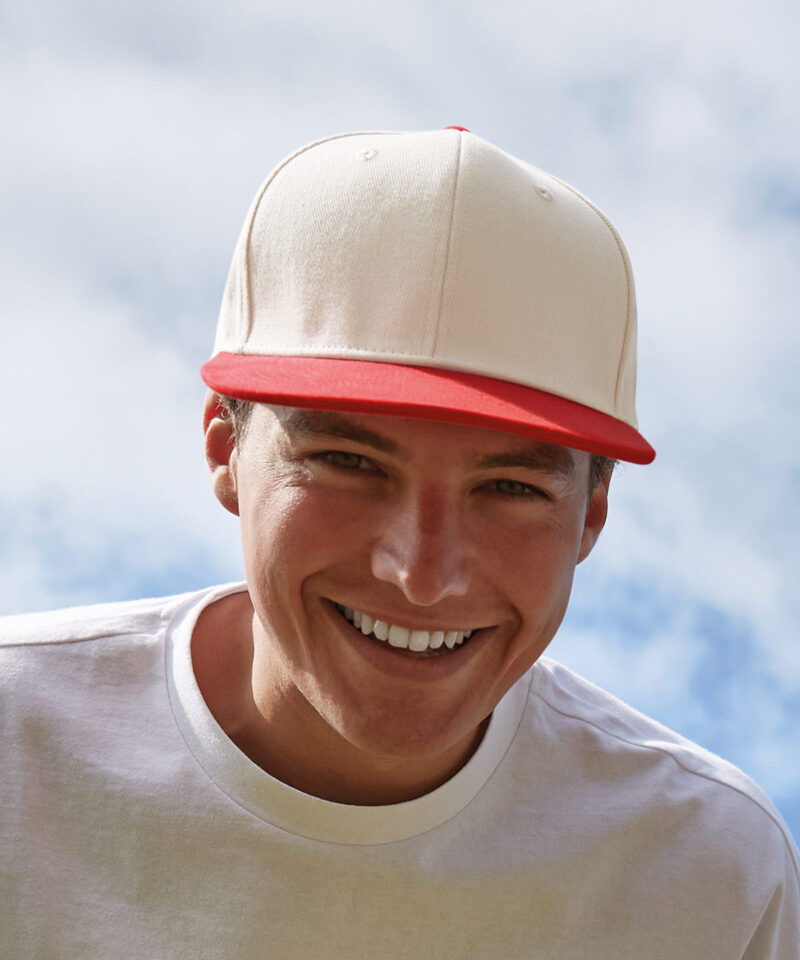 Beechfield Contrast Flat Peak 6 Panel Cap