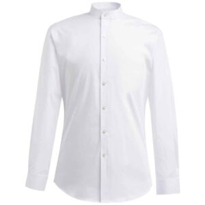 Brook Taverner Volterra Long Sleeve Grandad Collar Shirt