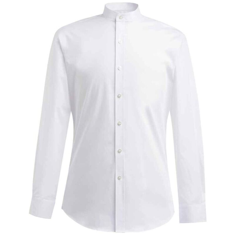Brook Taverner Volterra Long Sleeve Grandad Collar Shirt