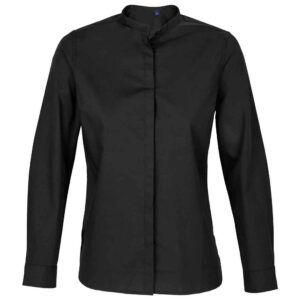 NEOBLU Ladies Bart Mao Collar Long Sleeve Poplin Shirt