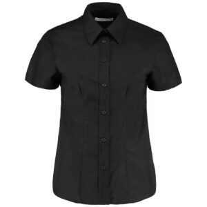 Kustom Kit Ladies Short Sleeve Tailored Workwear Oxford Shirt
