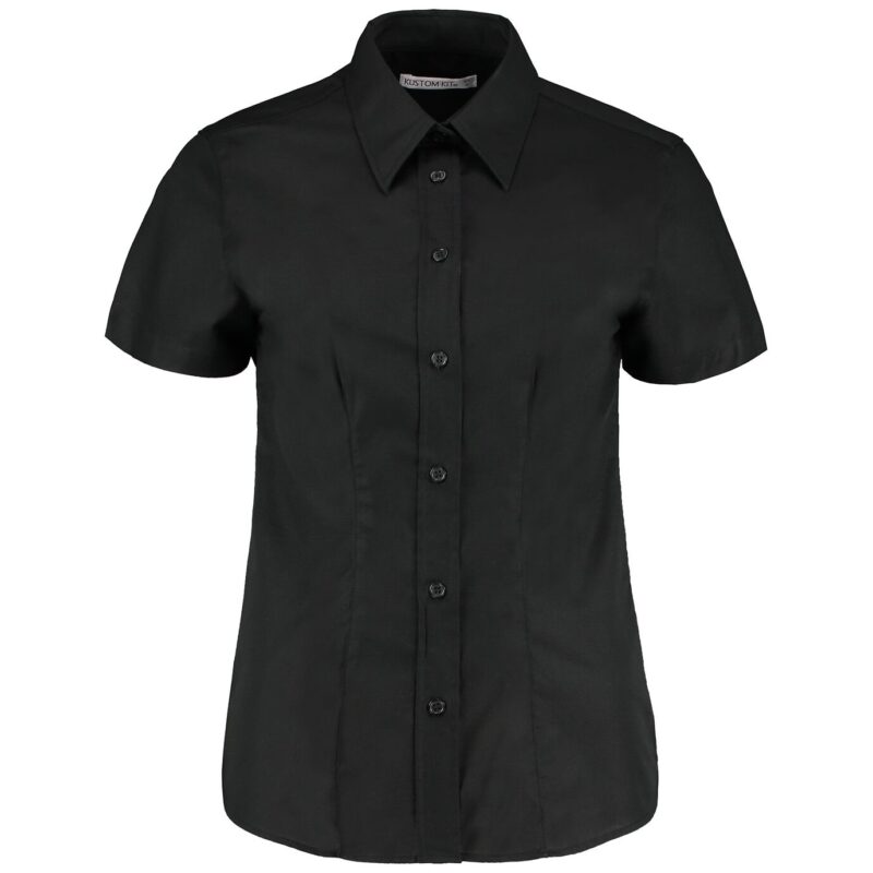 Kustom Kit Ladies Short Sleeve Tailored Workwear Oxford Shirt