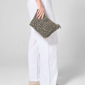 Westford Mill Leopard Print Canvas Accessory Bag