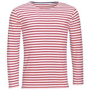 SOL'S Marine Long Sleeve Striped T-Shirt
