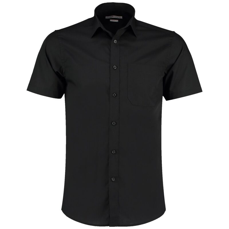 Kustom Kit Short Sleeve Tailored Poplin Shirt