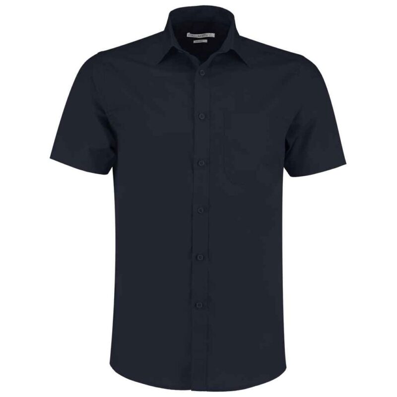 Kustom Kit Short Sleeve Tailored Poplin Shirt