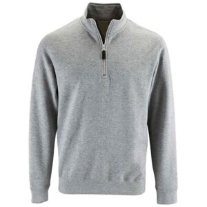 SOL'S Stan Contrast Zip Neck Sweatshirt