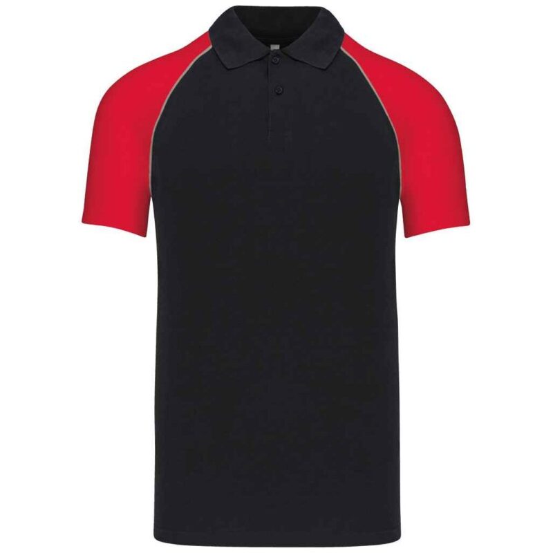 Kariban Baseball Cotton Pique Polo Shirt