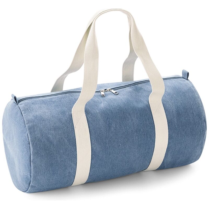 BagBase Denim Barrel Bag
