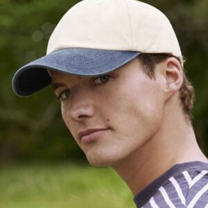 Beechfield Contrast Peak Low Profile Vintage Cap