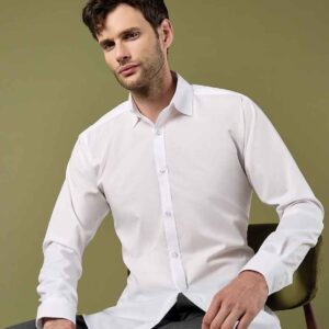 Kustom Kit Long Sleeve Slim Fit Business Shirt