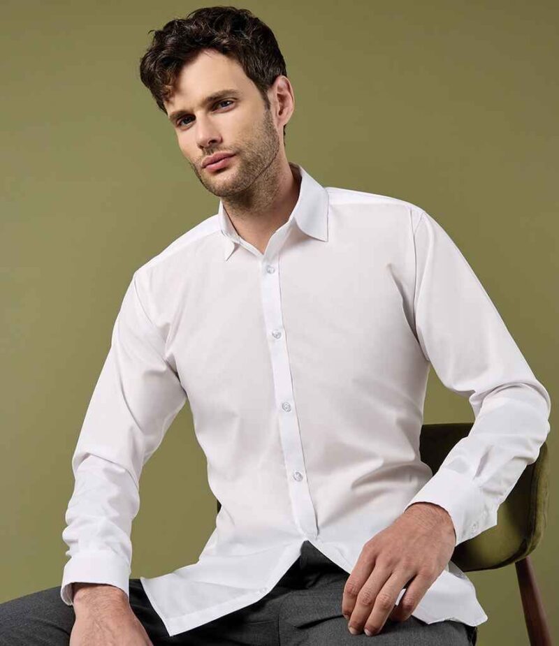 Kustom Kit Long Sleeve Slim Fit Business Shirt