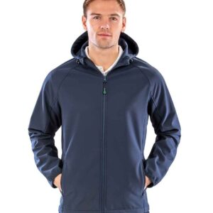 Result Recycled Three Layer Printable Hooded Soft Shell Jacket