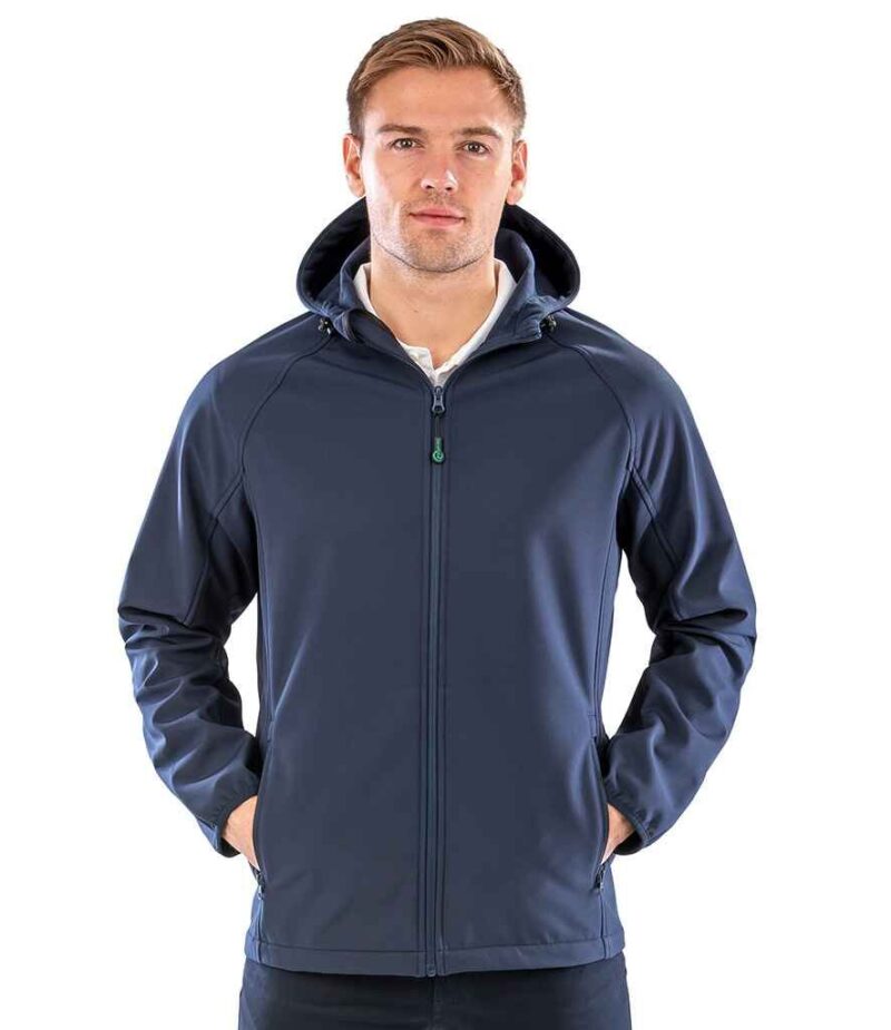 Result Recycled Three Layer Printable Hooded Soft Shell Jacket