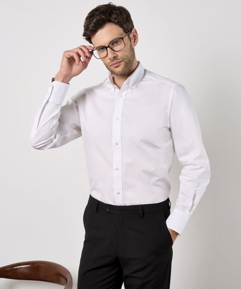 Kustom Kit Long Sleeve Tailored City Business Shirt