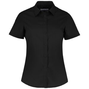 Kustom Kit Ladies Short Sleeve Tailored Poplin Shirt