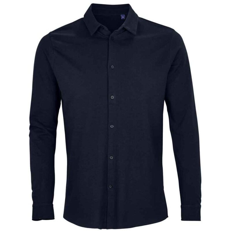 NEOBLU Basile Organic Cotton Long Sleeve Pique Shirt