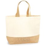 Westford Mill Jute Base Canvas Tote XL Bag