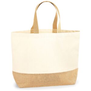 Westford Mill Jute Base Canvas Tote XL Bag