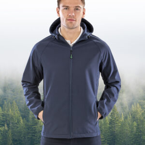 Result Recycled Three Layer Printable Hooded Soft Shell Jacket