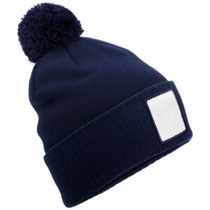 Beechfield Applique Patch Pom Beanie