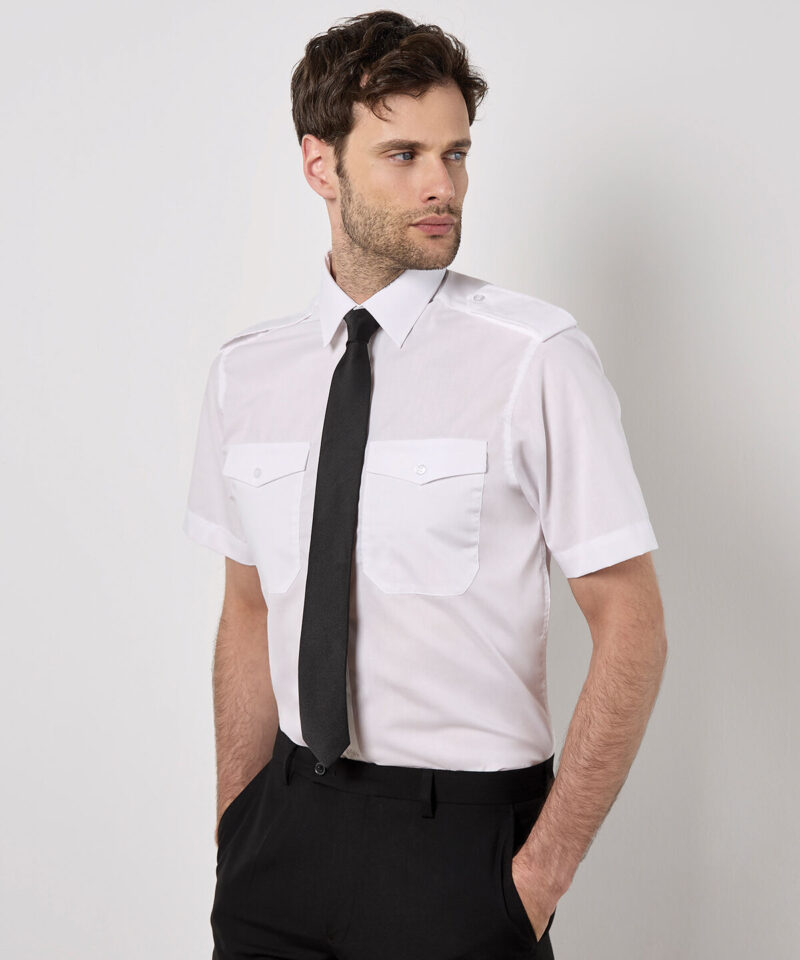 Kustom Kit Short Sleeve Tailored Pilot Shirt