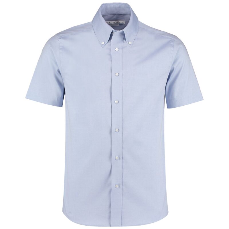 Kustom Kit Premium Short Sleeve Tailored Oxford Shirt