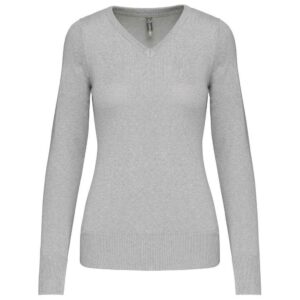 Kariban Ladies Cotton Acrylic V Neck Sweater