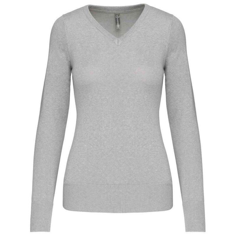 Kariban Ladies Cotton Acrylic V Neck Sweater