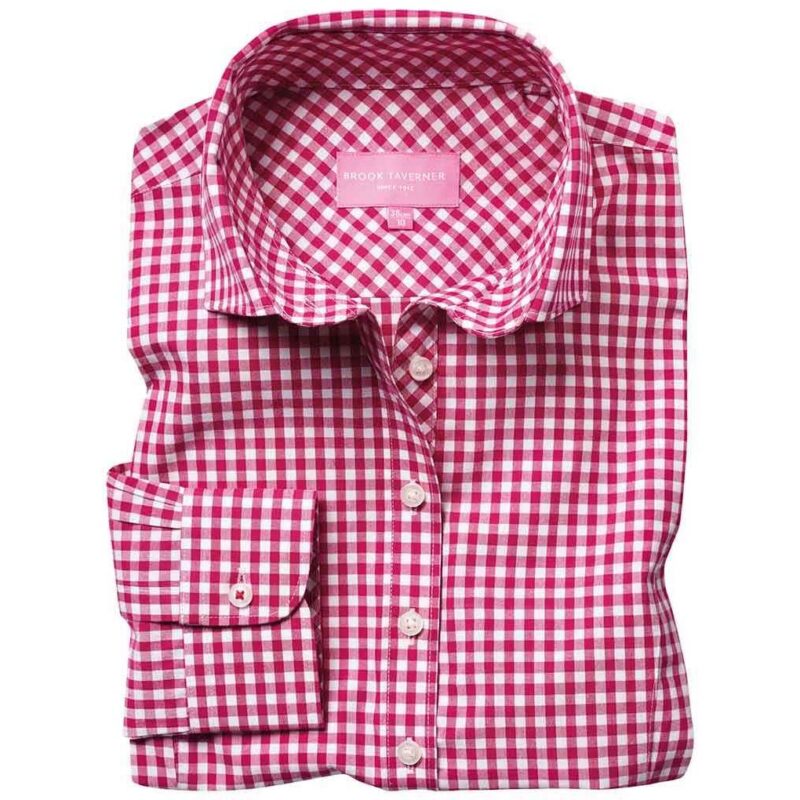 Brook Taverner Ladies Kansas Gingham Long Sleeve Shirt