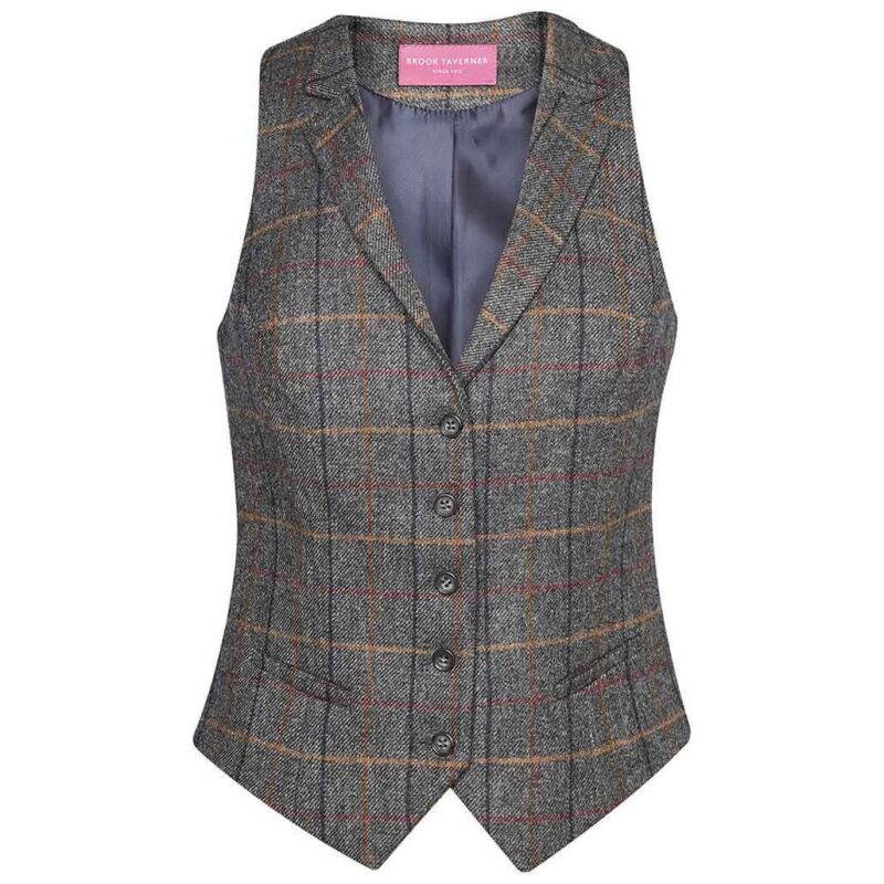 Brook Taverner Ladies Nashville Tweed Waistcoat