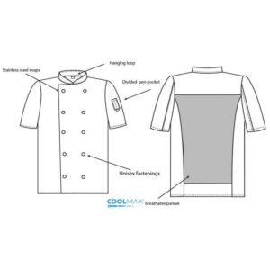 ADC Short Sleeve Coolmax Chef's Jacket
