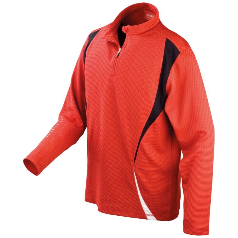 Spiro Unisex Zip Neck Trial Training Top