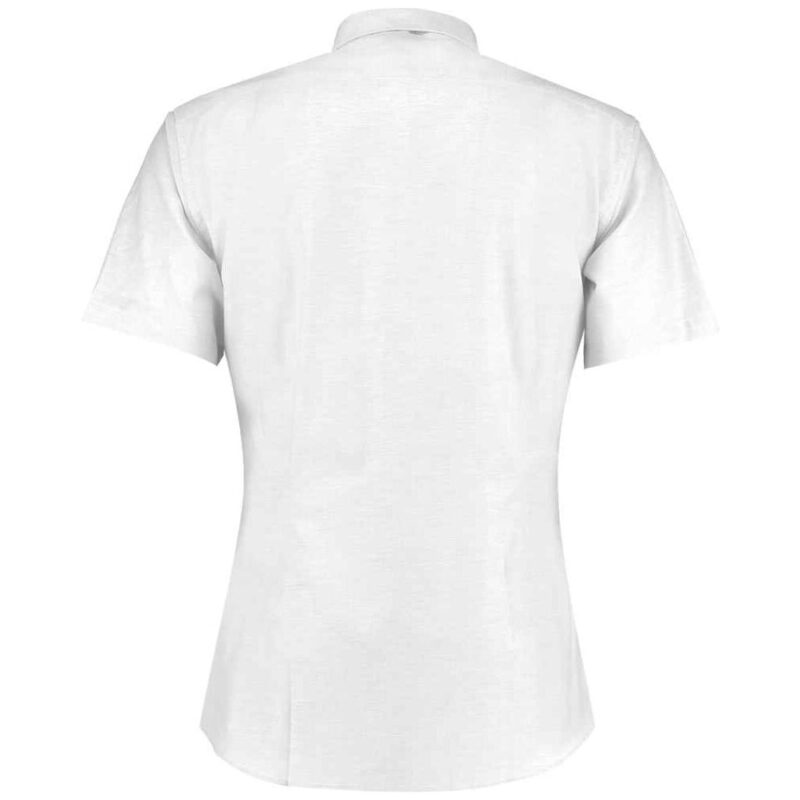 Kustom Kit Short Sleeve Slim Fit Oxford Shirt