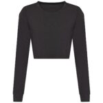 AWDis Ladies Long Sleeve Cropped T-Shirt