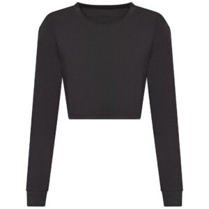 AWDis Ladies Long Sleeve Cropped T-Shirt