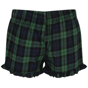 SF Clothing Ladies Tartan Frill Lounge Shorts