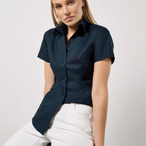 Kustom Kit Ladies Short Sleeve Tailored Workwear Oxford Shirt