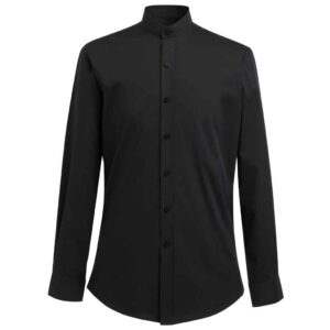 Brook Taverner Volterra Long Sleeve Grandad Collar Shirt