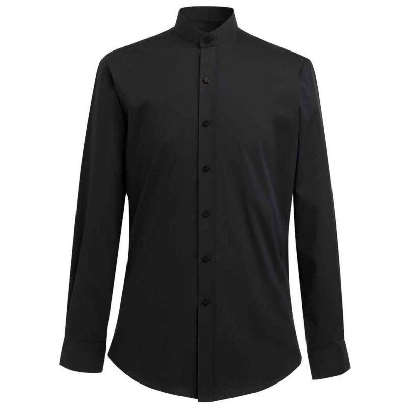 Brook Taverner Volterra Long Sleeve Grandad Collar Shirt