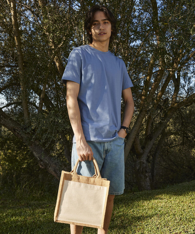 Westford Mill Pocket Jute Midi Tote Bag