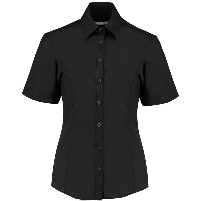 Kustom Kit Ladies Short Sleeve Tailored Business Shirt