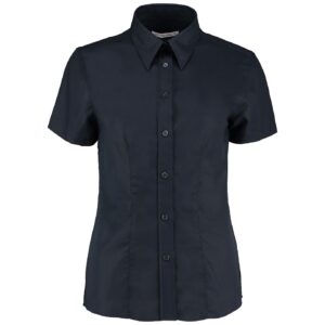 Kustom Kit Ladies Short Sleeve Tailored Workwear Oxford Shirt