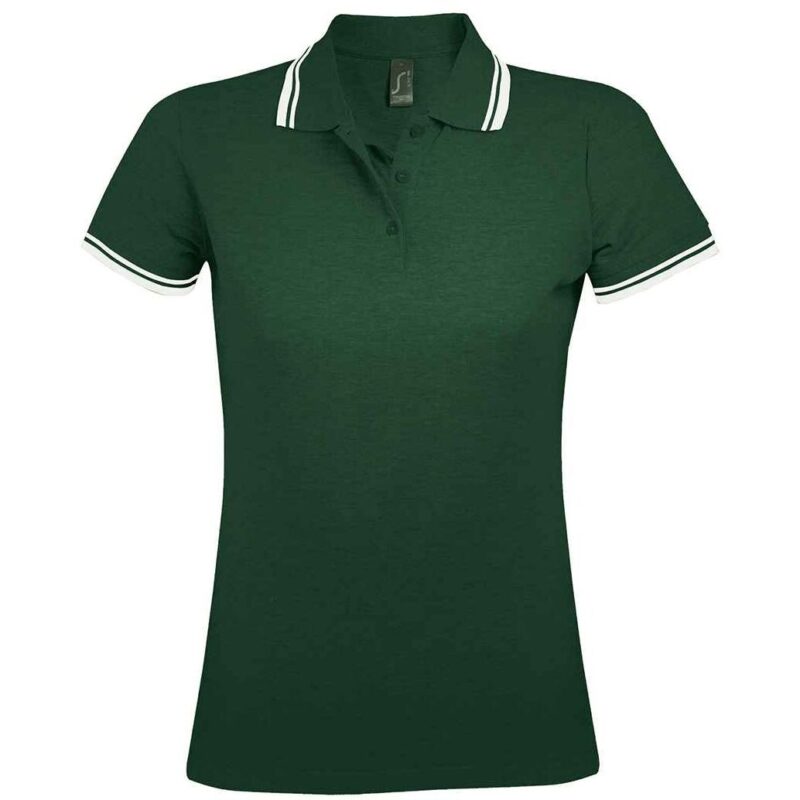 SOL'S Ladies Pasadena Tipped Cotton Pique Polo Shirt