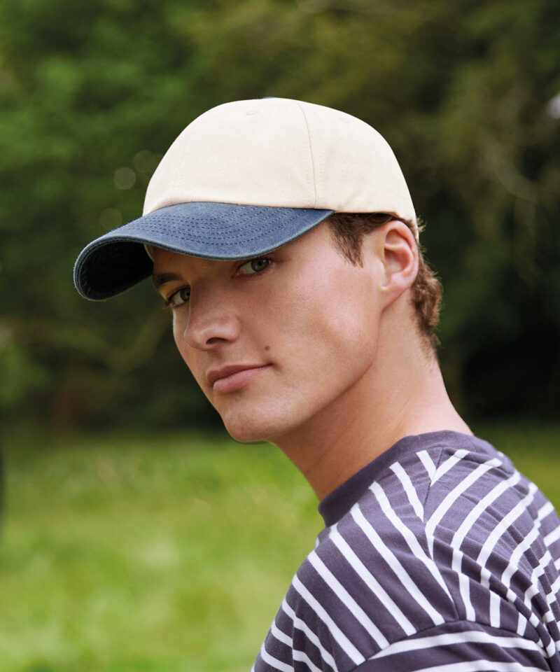 Beechfield Contrast Peak Low Profile Vintage Cap