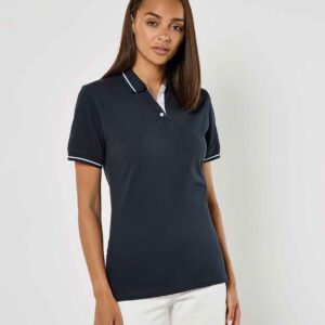 Kustom Kit Ladies St Mellion Tipped Cotton Pique Polo Shirt